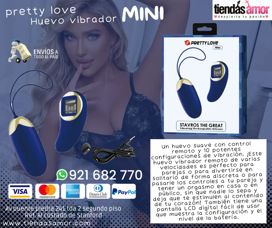 Huevo vibrador Mina 10 Funciones de vibración 9 Niveles 