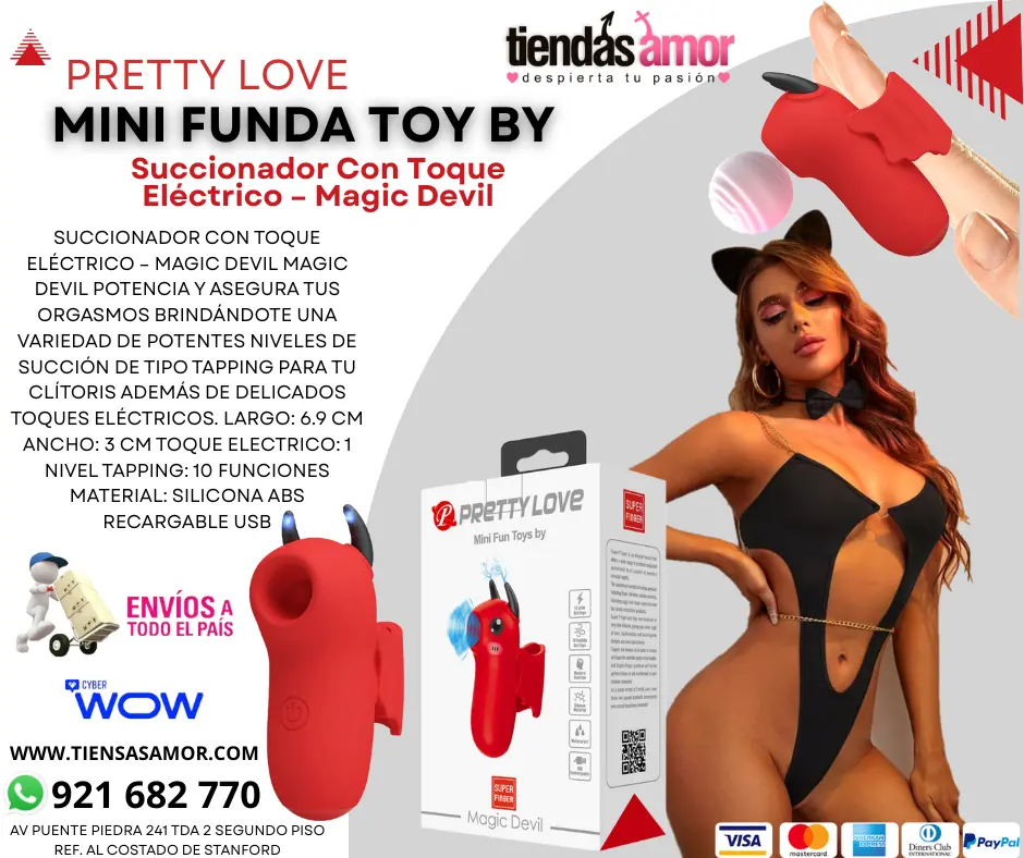 Succionador Con Toque Eléctrico Magic Devil orgasmos 