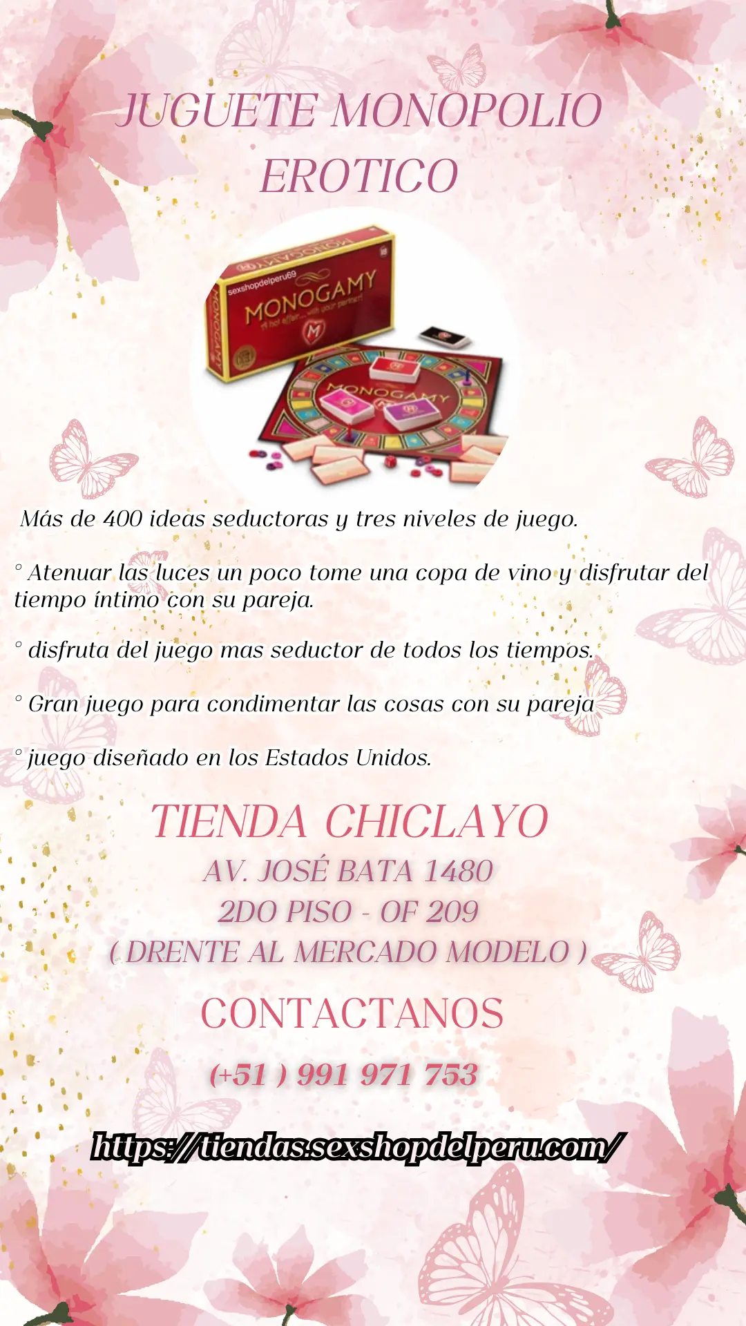 JUGUETE MONOPOLIO EROTICO