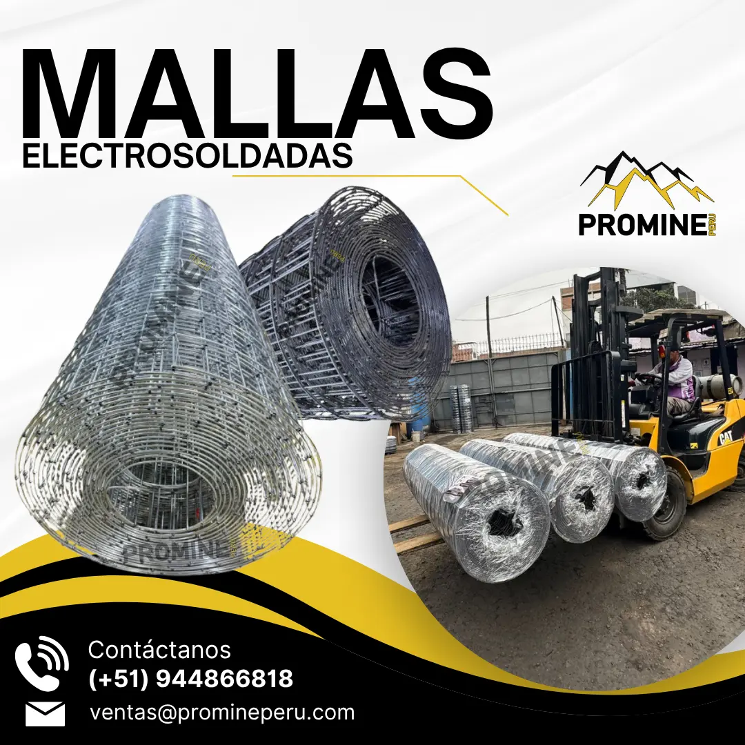 Mallas electrosoldadas 4x4 para seguridad minera 