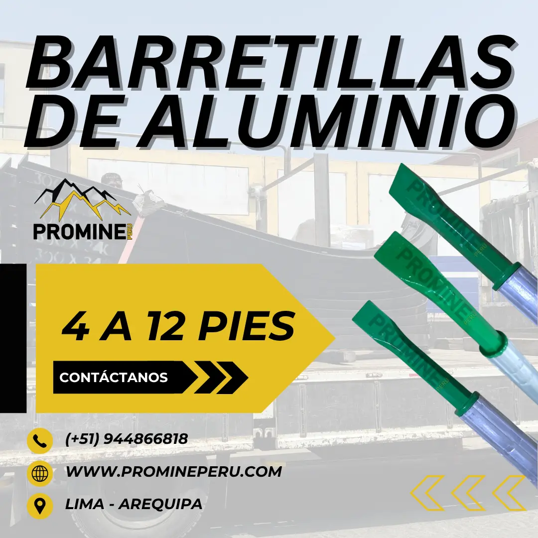 Barretilla de aluminio para desquinche minero