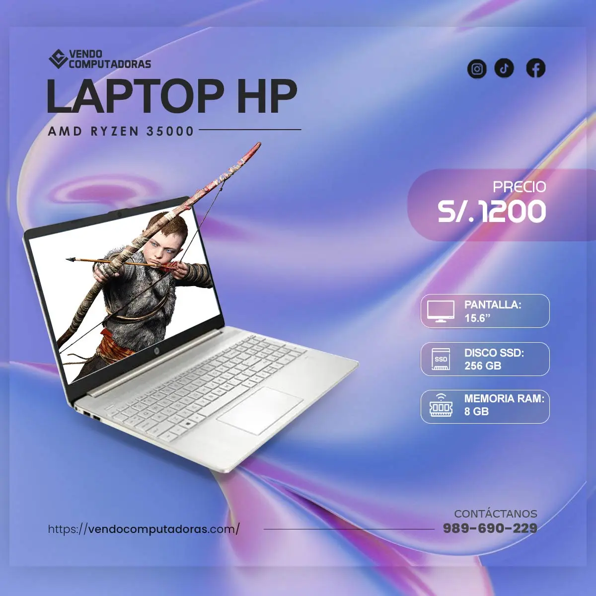  Potencia portátil Laptop rápida con SSD y RAM ideal par