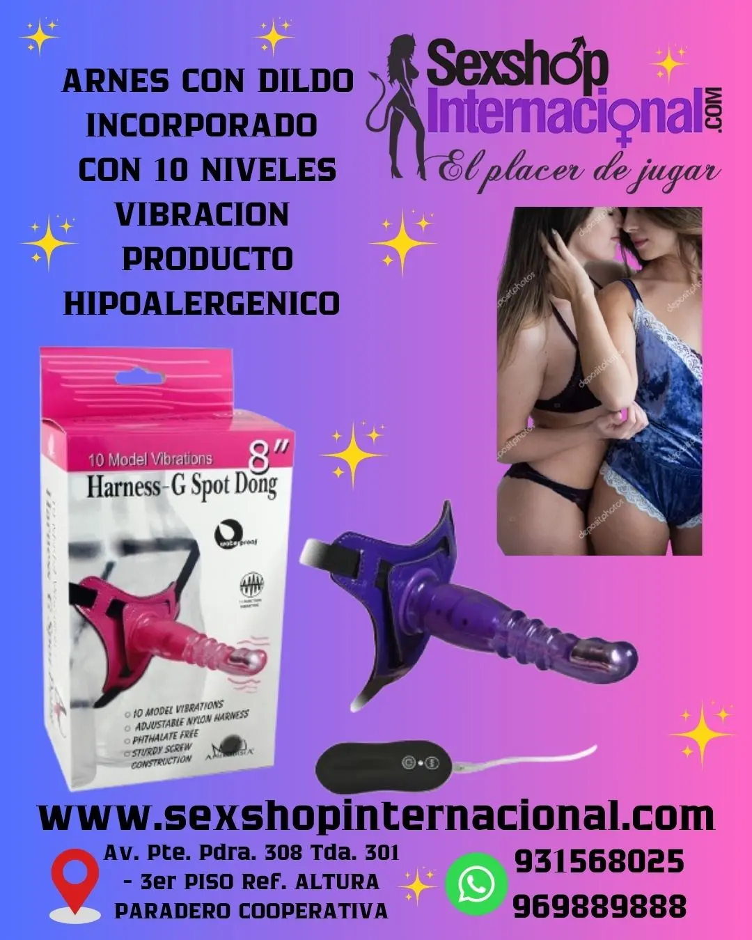 VIBRADOR HARNESS RABBIT DONG DISFRUTA 