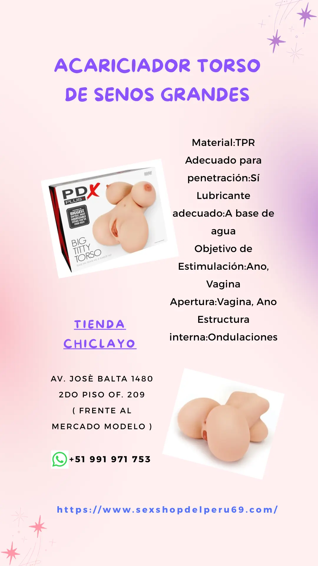 ACARICIADOR TORSO DE SENOS GRANDES