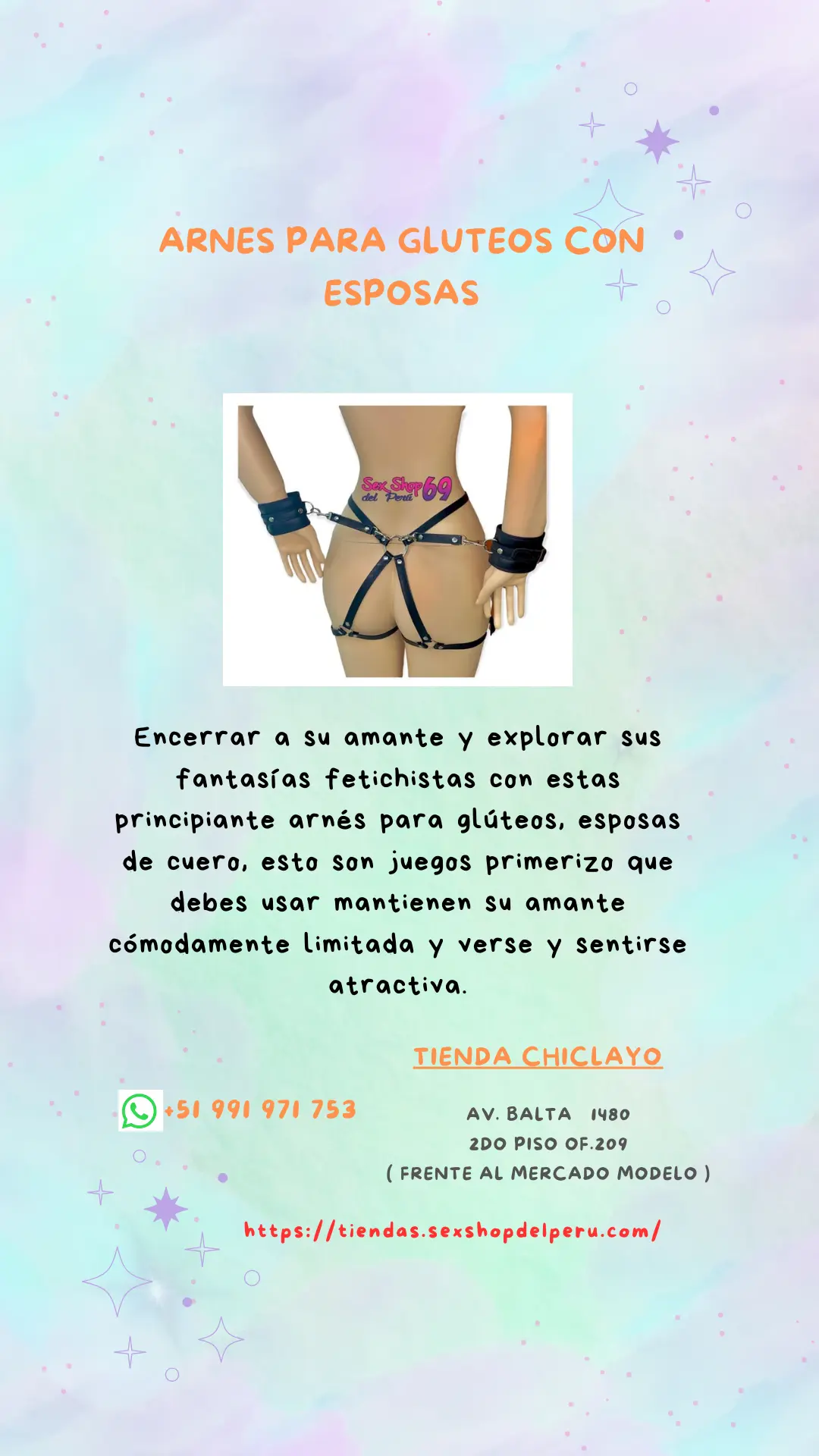 Arnes para gluteos con esposas