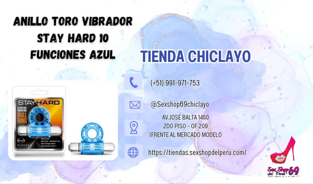 Anillo vibrador stay hard 10 funciones