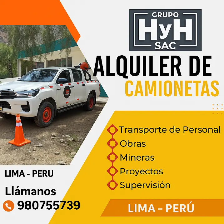 Renta de Minivans y Camionetas por Día o Mes