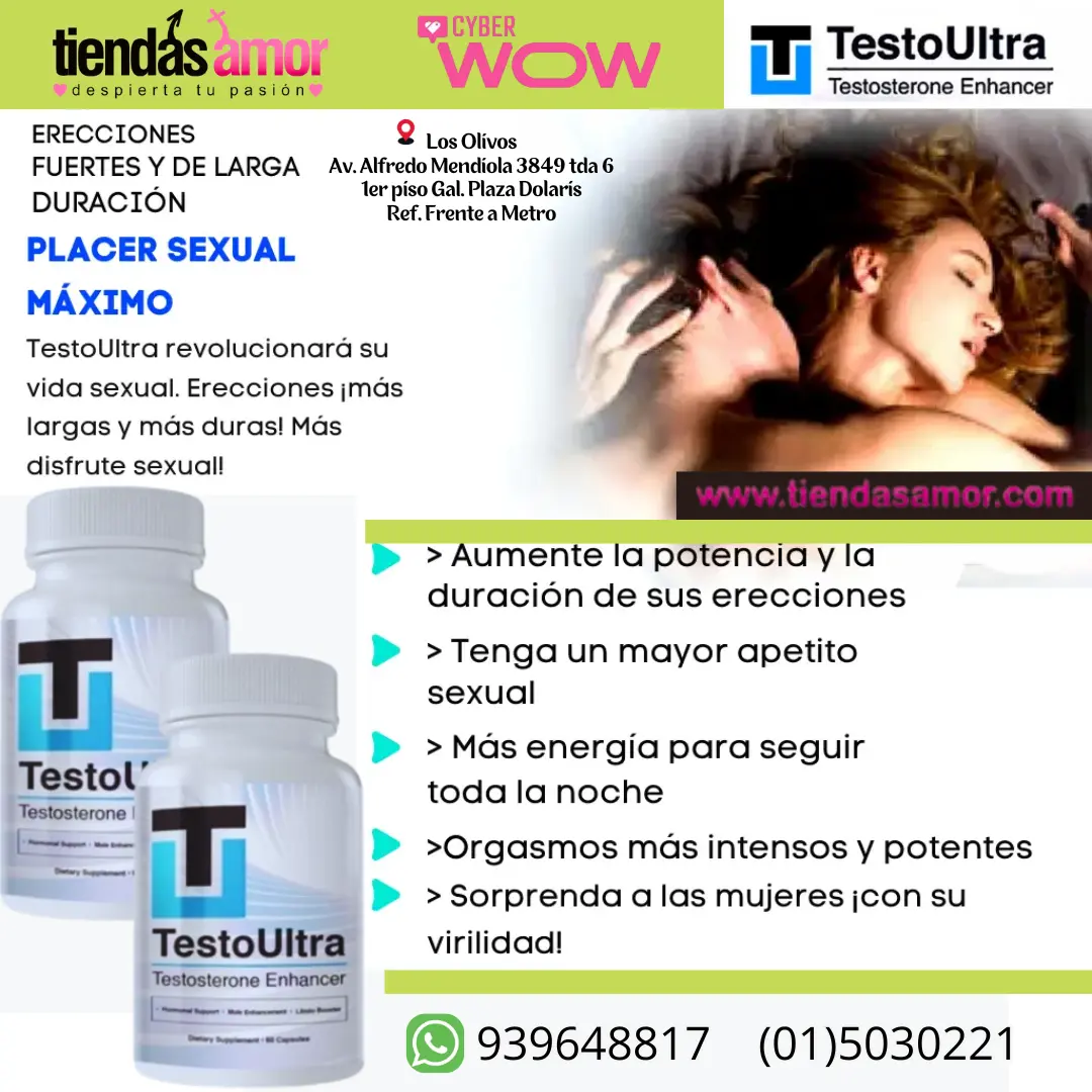TESTO ULTRA - 60 CÁPSULAS - PARA HOMBRES - POTENCIADOR