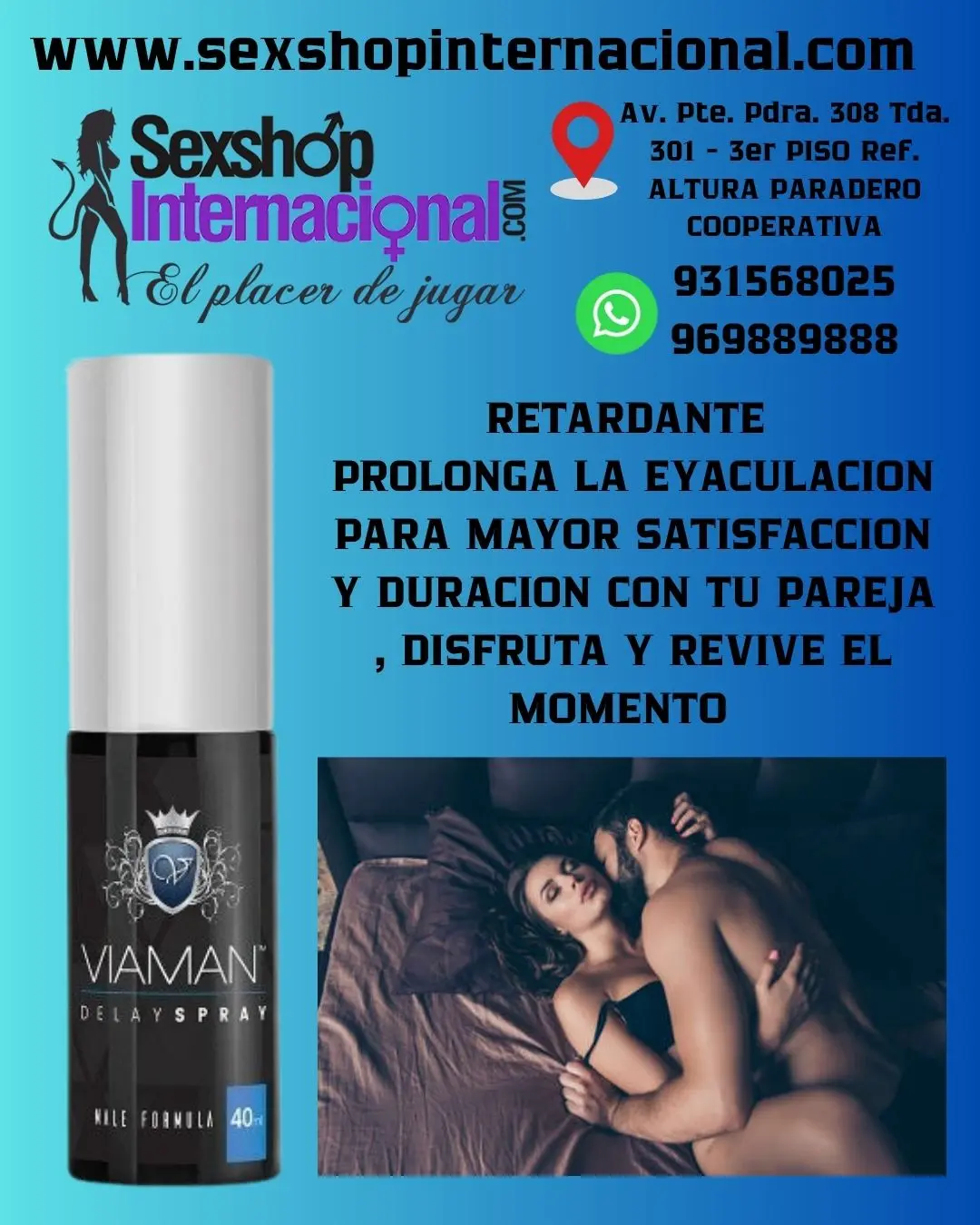 VIAMAN RETARDANTE PROLONGA LA EYACULACIÓN 