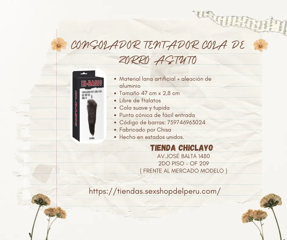 CONSOLADOR TENTADOR COLA DE ZORRO ASTUTO