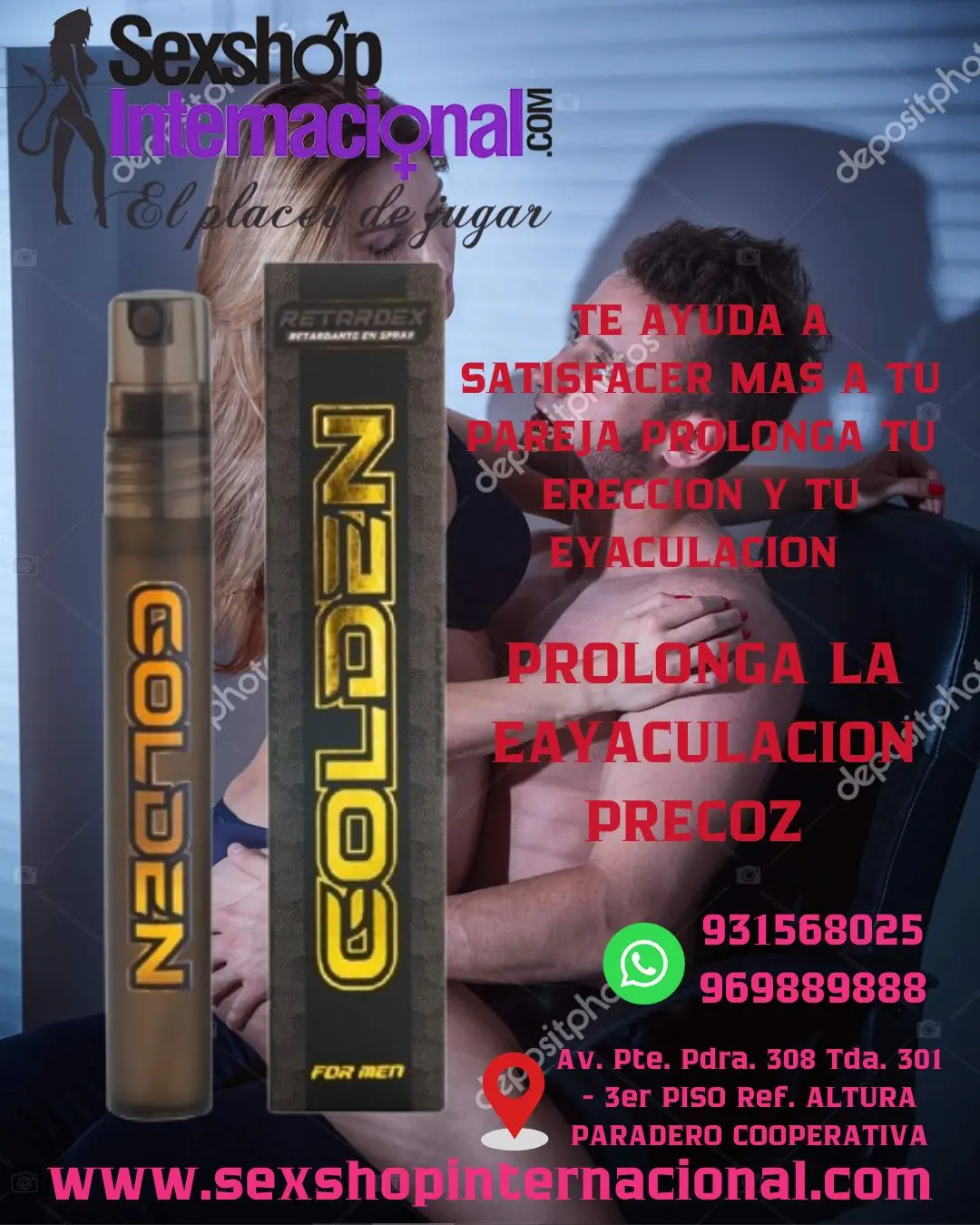 RETARDEX GOLDEN PROLONGA TU EYACULACION 