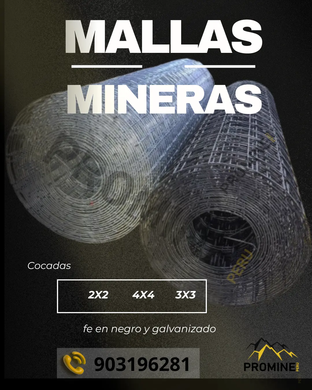 MALLAS ELECTROSOLDADAS - SOPORTE EN MINERÍA 