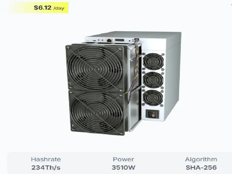 Bitmain Antminer S21 Pro 234Th SHA256 BTC Asic Miner 500USD