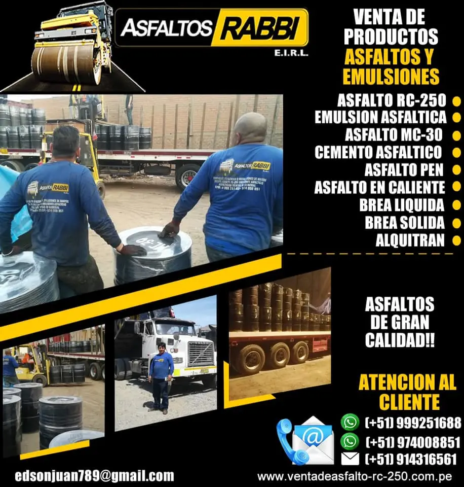 TE OFREZCO ASFALTO RC-250 EN PRESENTACION DE CILINDROS 