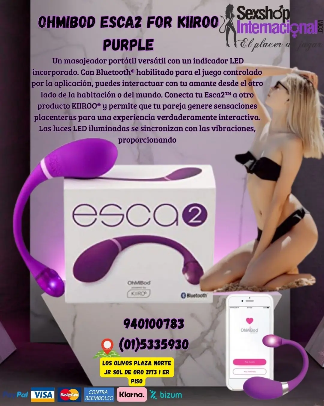 OHMIBOD ESCA2 FOR KIIROO PURPLE