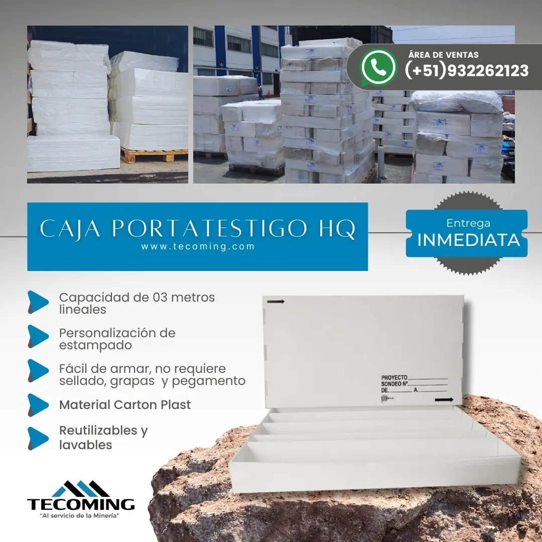 CAJA PORTA TESTIGO HQ - CARTÓN PLAST 