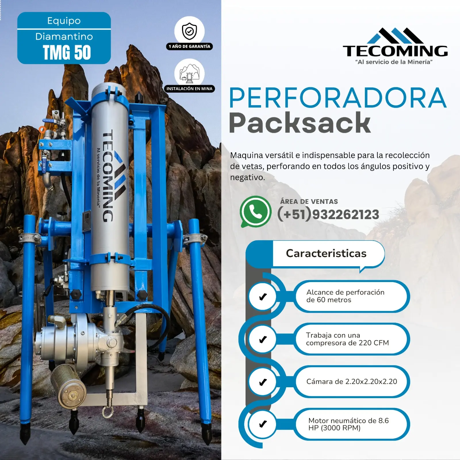 PERFORADORA PACKSACK TMG 50 