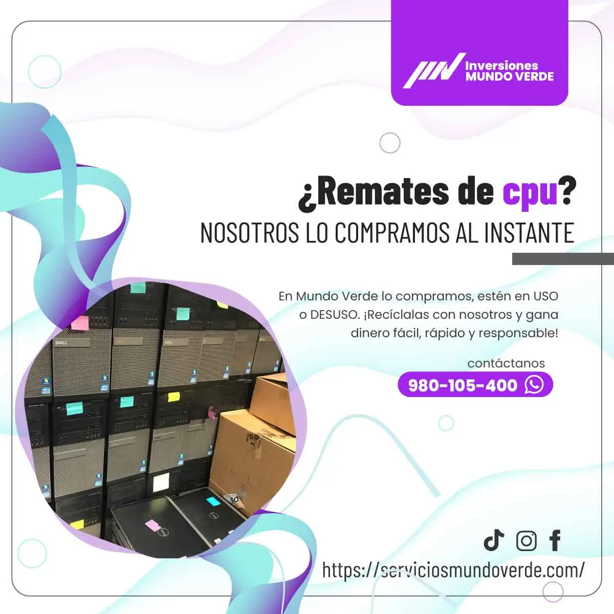  Equipos antiguos Nosotros los compramos 