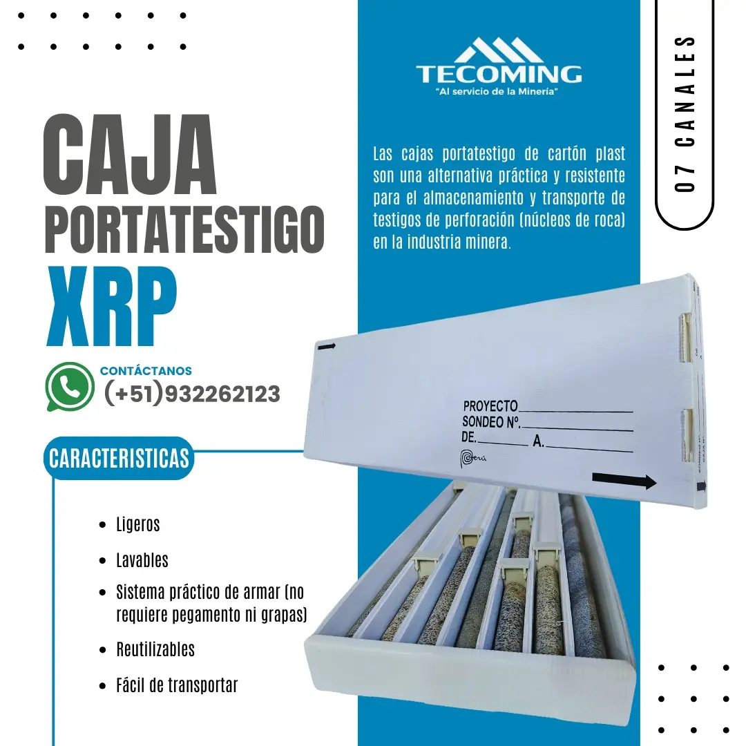 CAJA PORTA TESTIGO XRP - CARTÓN PLAST 
