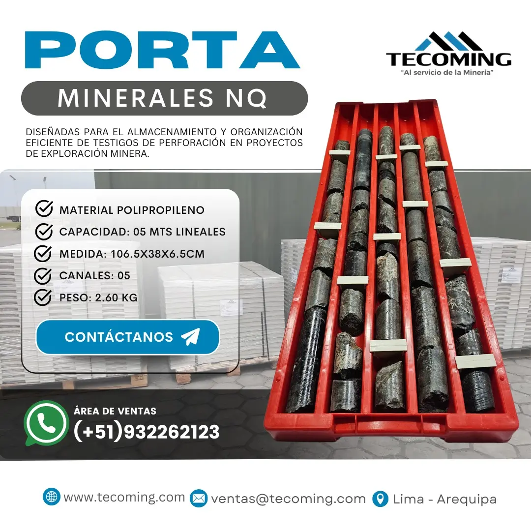 PORTA TESTIGO - MINERALES NQ 