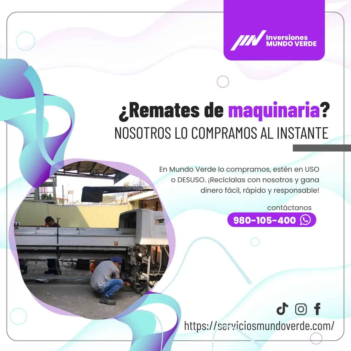 TIENES MAQUINARIAS LO COMPRAMOS 