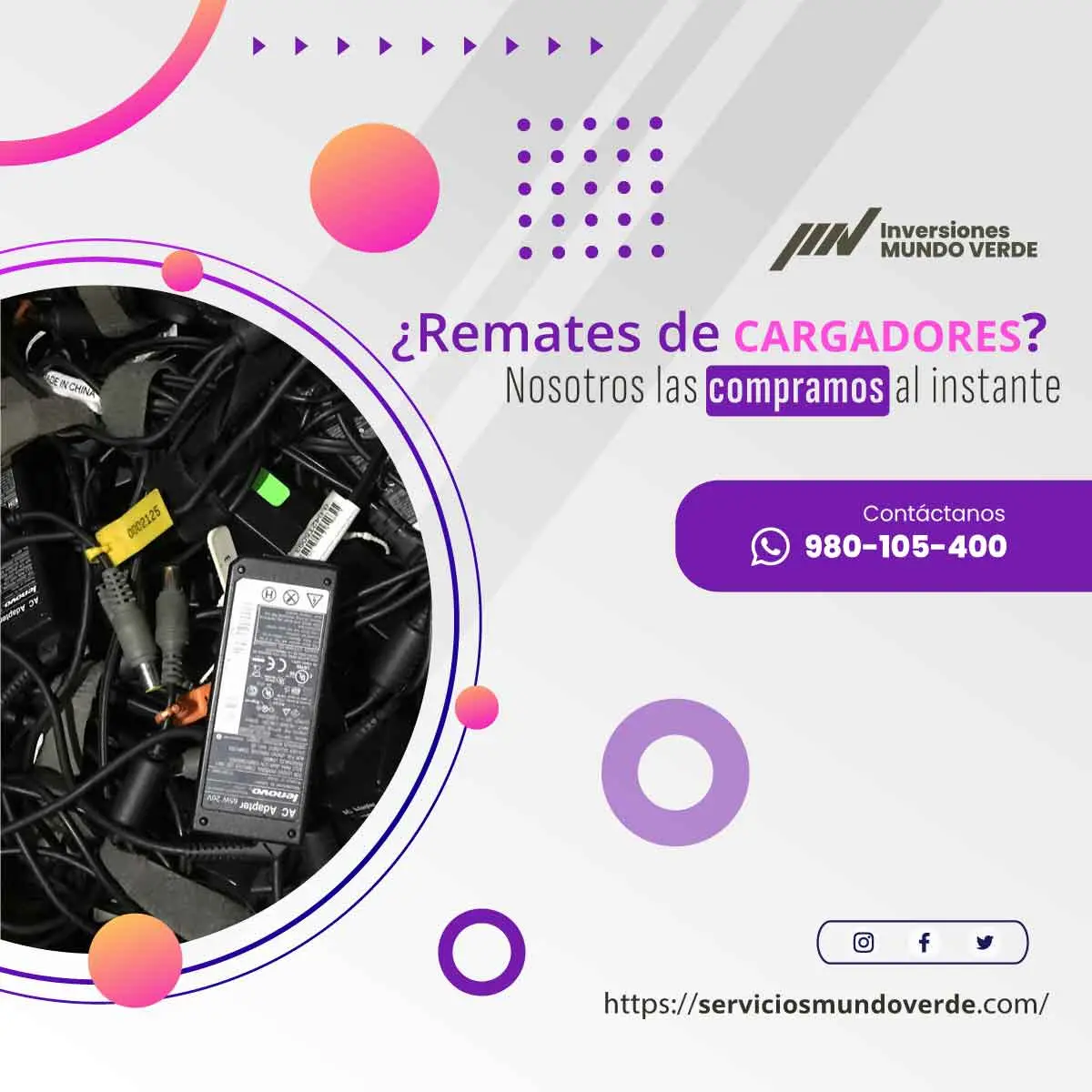 TIENES CARGADORES EN DESUSO LO COMPRAMOS 