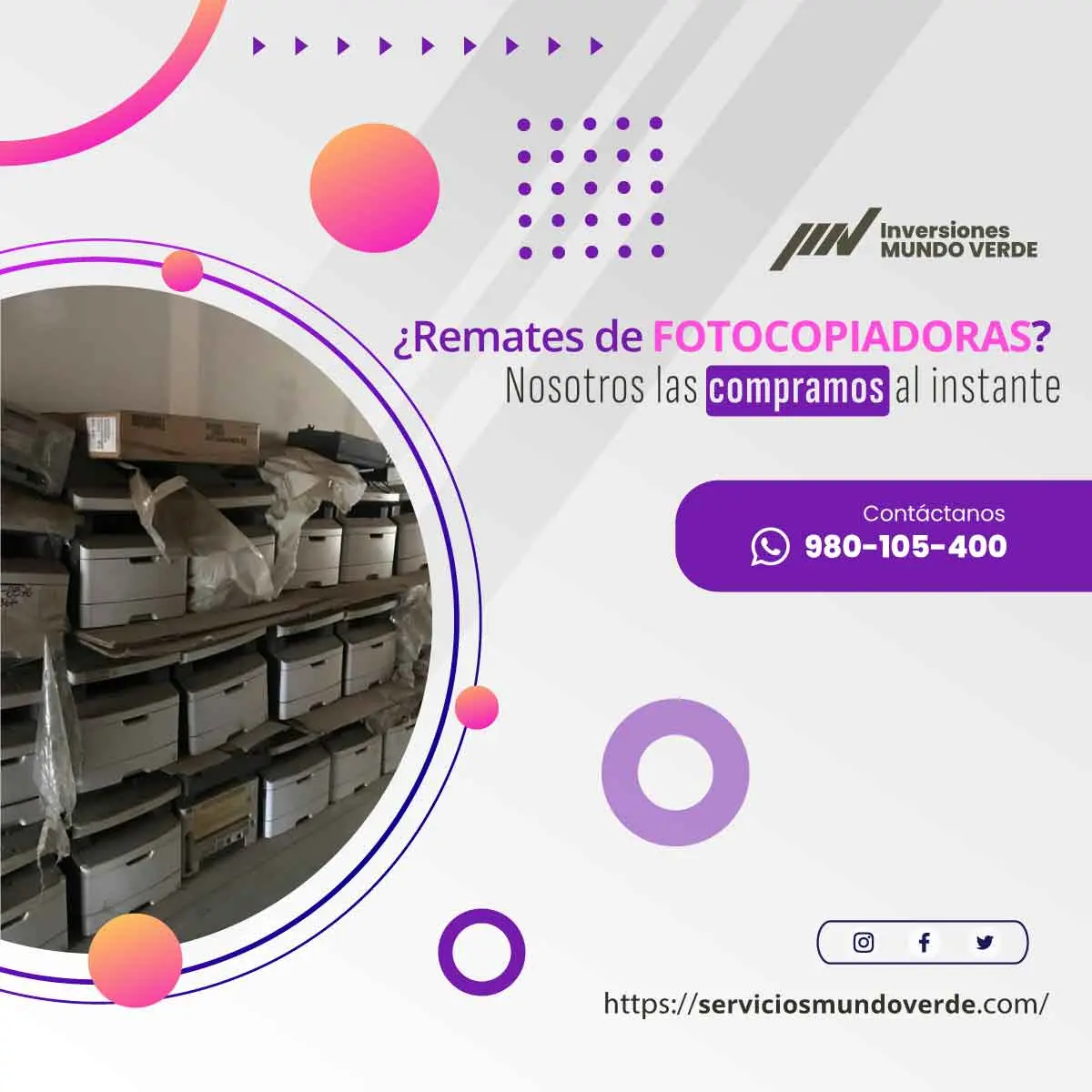 TIENES FOTOCOPIADORAS LO COMPRAMOS 