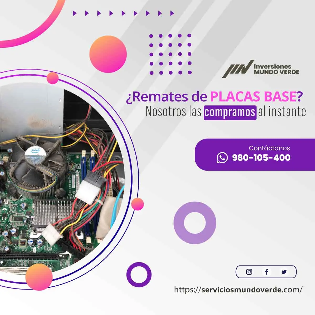 TIENES PLACAS MAINBOARD LO COMPRAMOS 