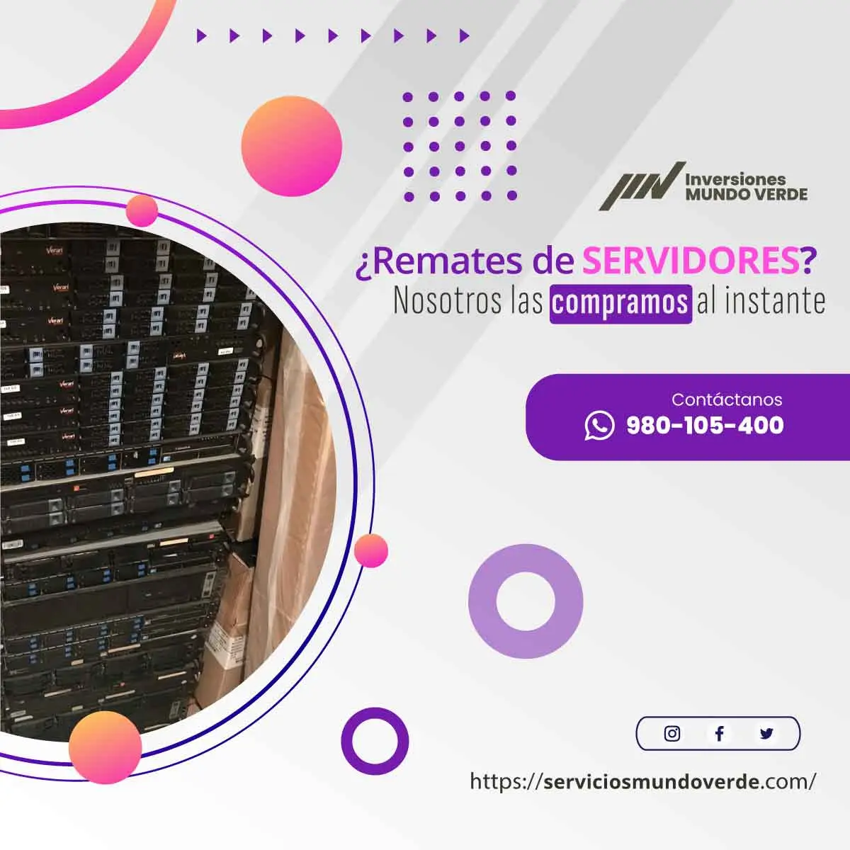 TIENES SERVIDORES ANTIGUOS LO COMPRAMOS 