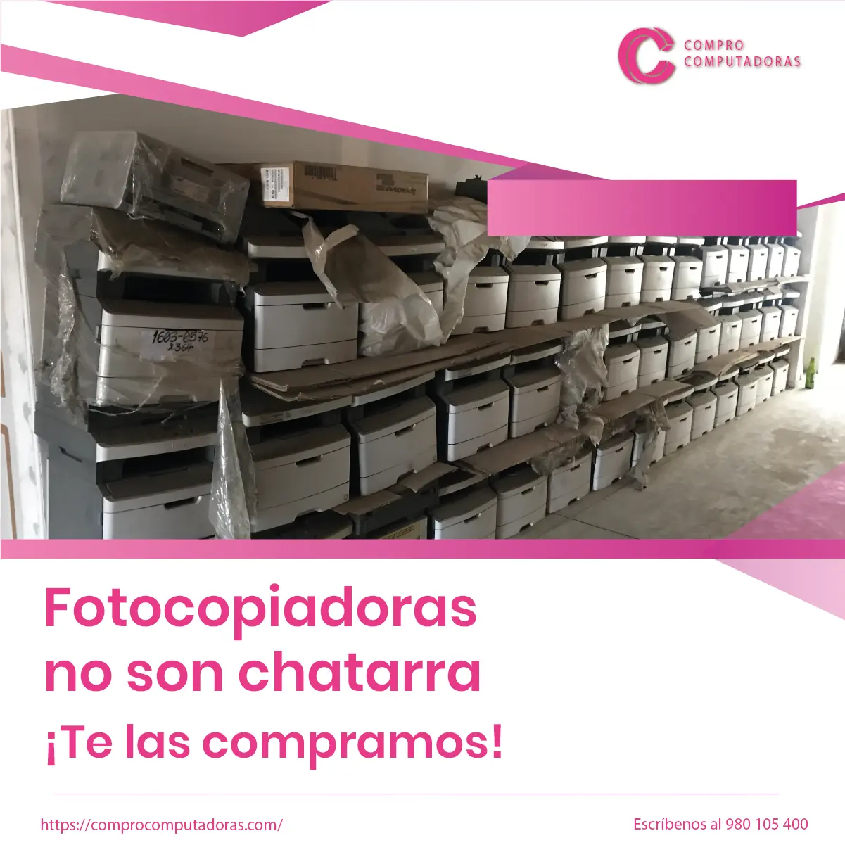 Compramos computadoras de oficina o personales