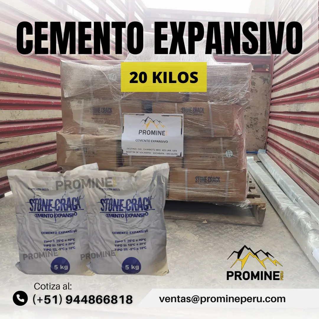 Cemento Expansivo para Minas del Interior