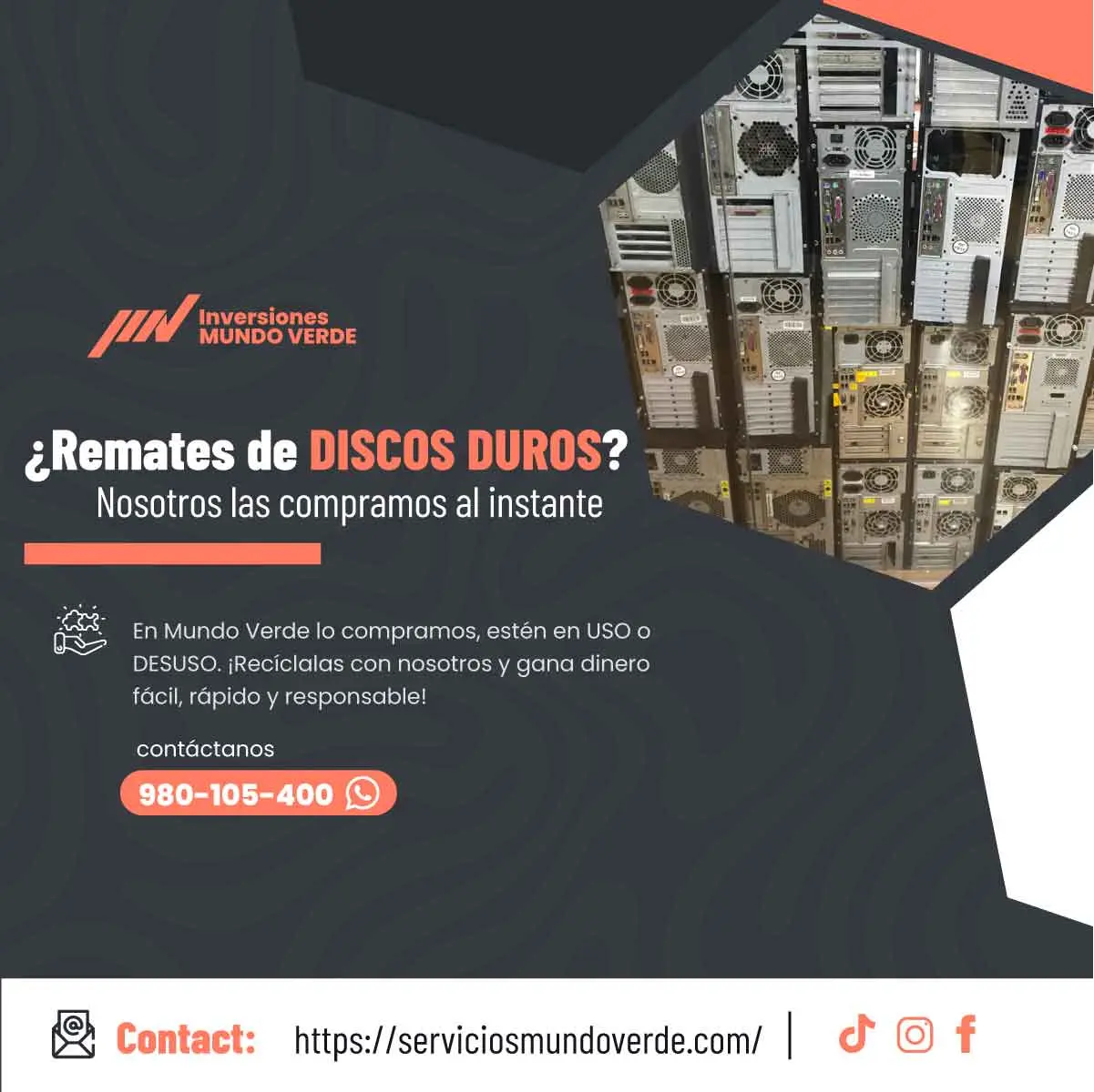 TIENES DISCOS DUROS ANTIGUOS LO COMPRAMOS 