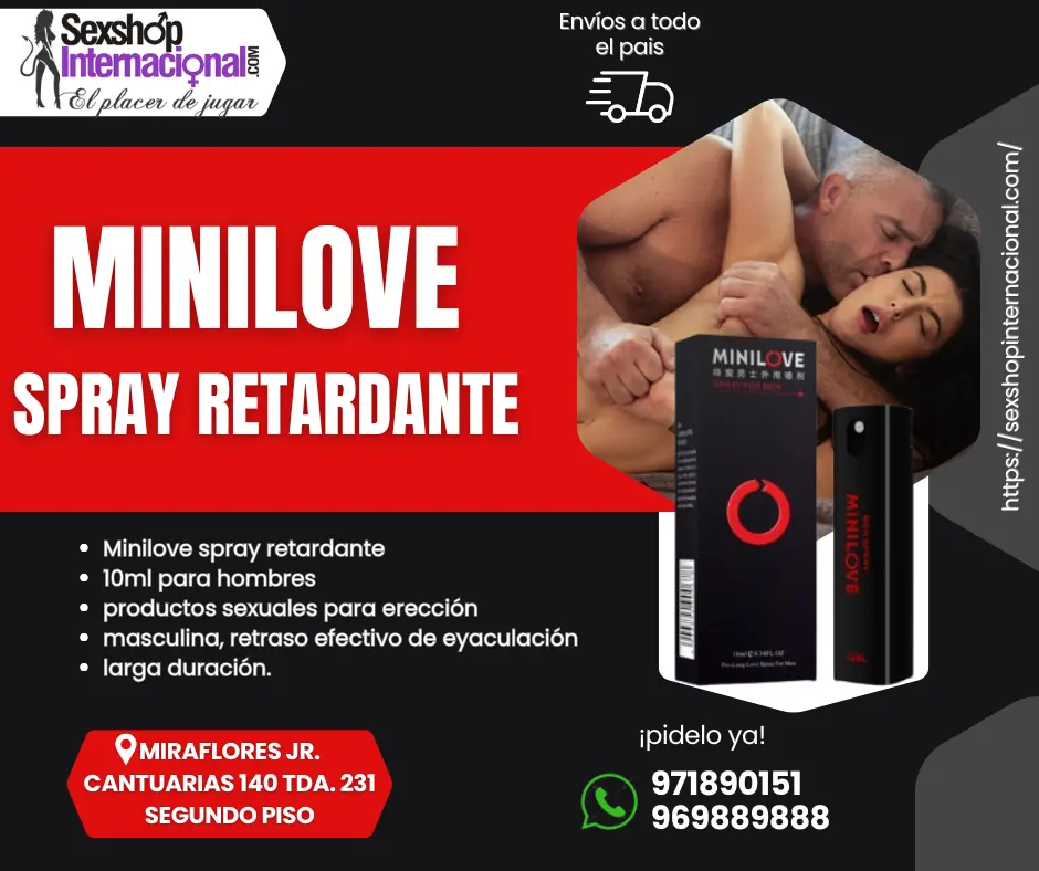SPRAY MINILOVE RETARDANTE- ERECCIONES FUERTES POR MAS TIEMPO