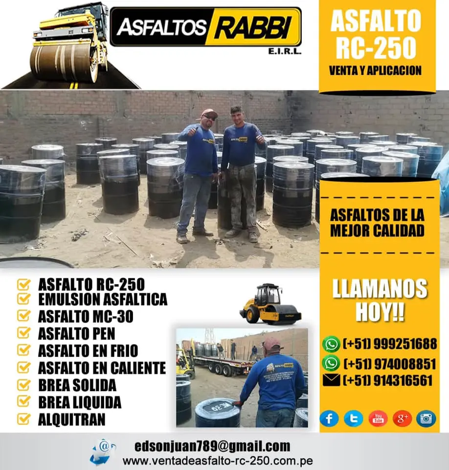 VENTA DE EMULSION ASFALTICA PRODUCTO ORIGINAL EN BARRILES