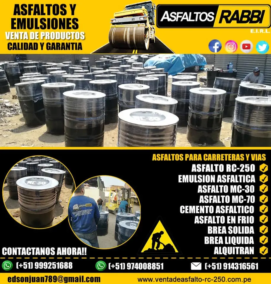 GRAN VENTAS DE MANTOS ASFALTICOS IMPRIMANTE BITUMEN EMULSION
