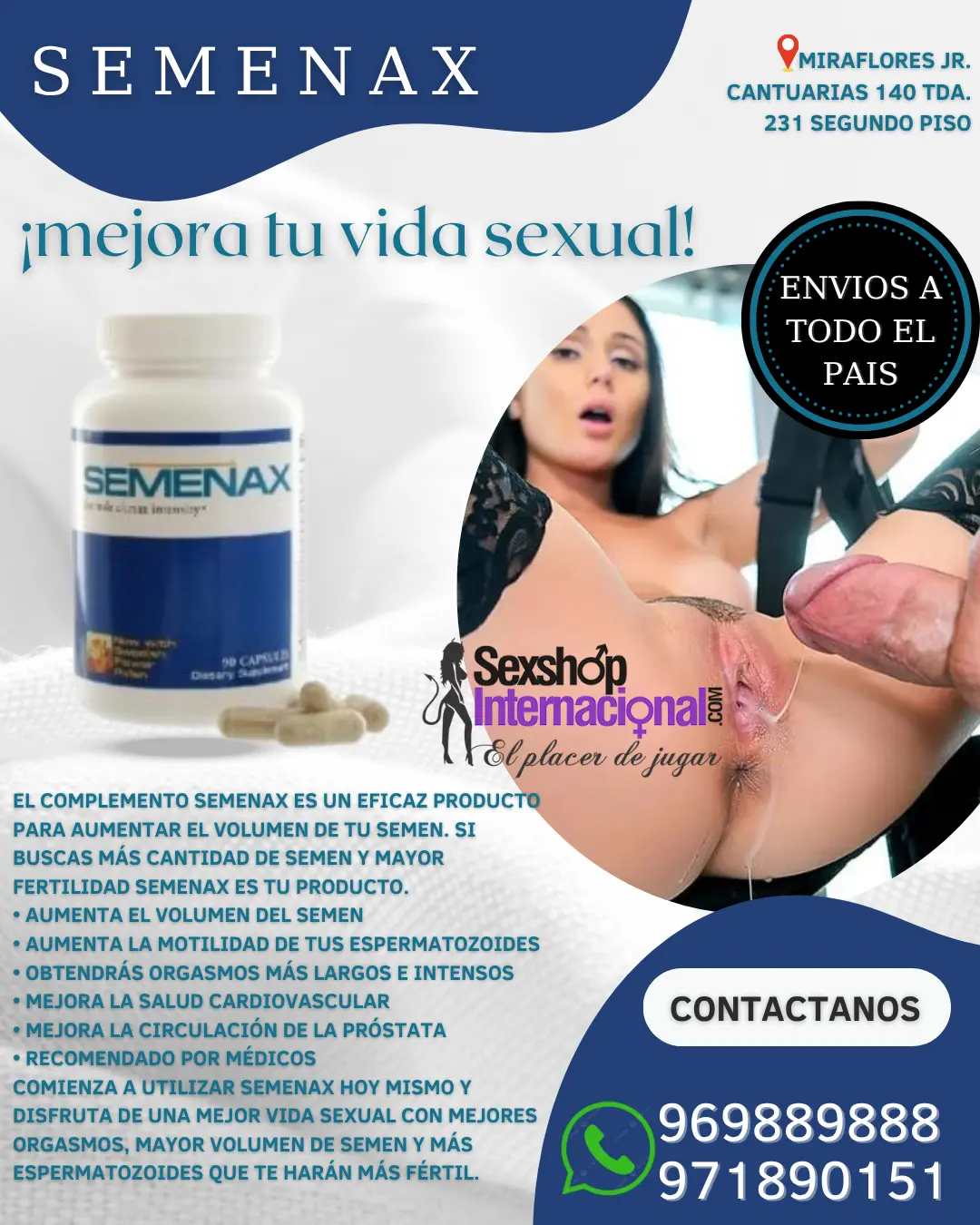 SEMENAX EL SUPLEMENTO IDEAL PARA POTENCIA Y DURACION SEXUAL