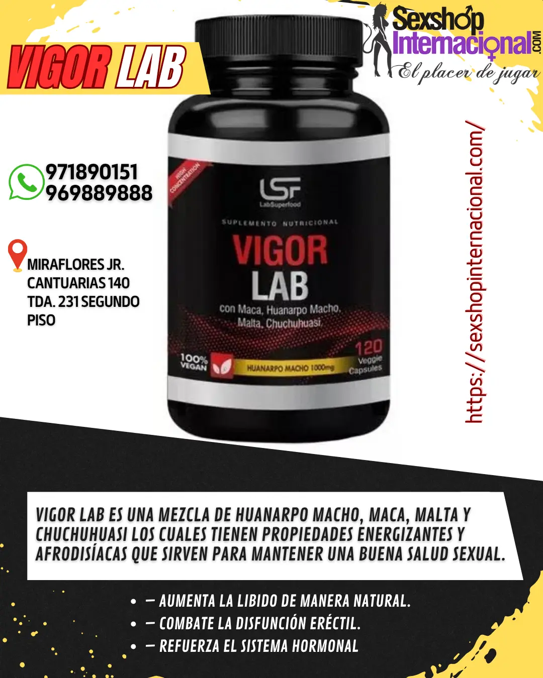 Suplemento natural vigor lab -MEJORA TU POTENCIA SEXUAL