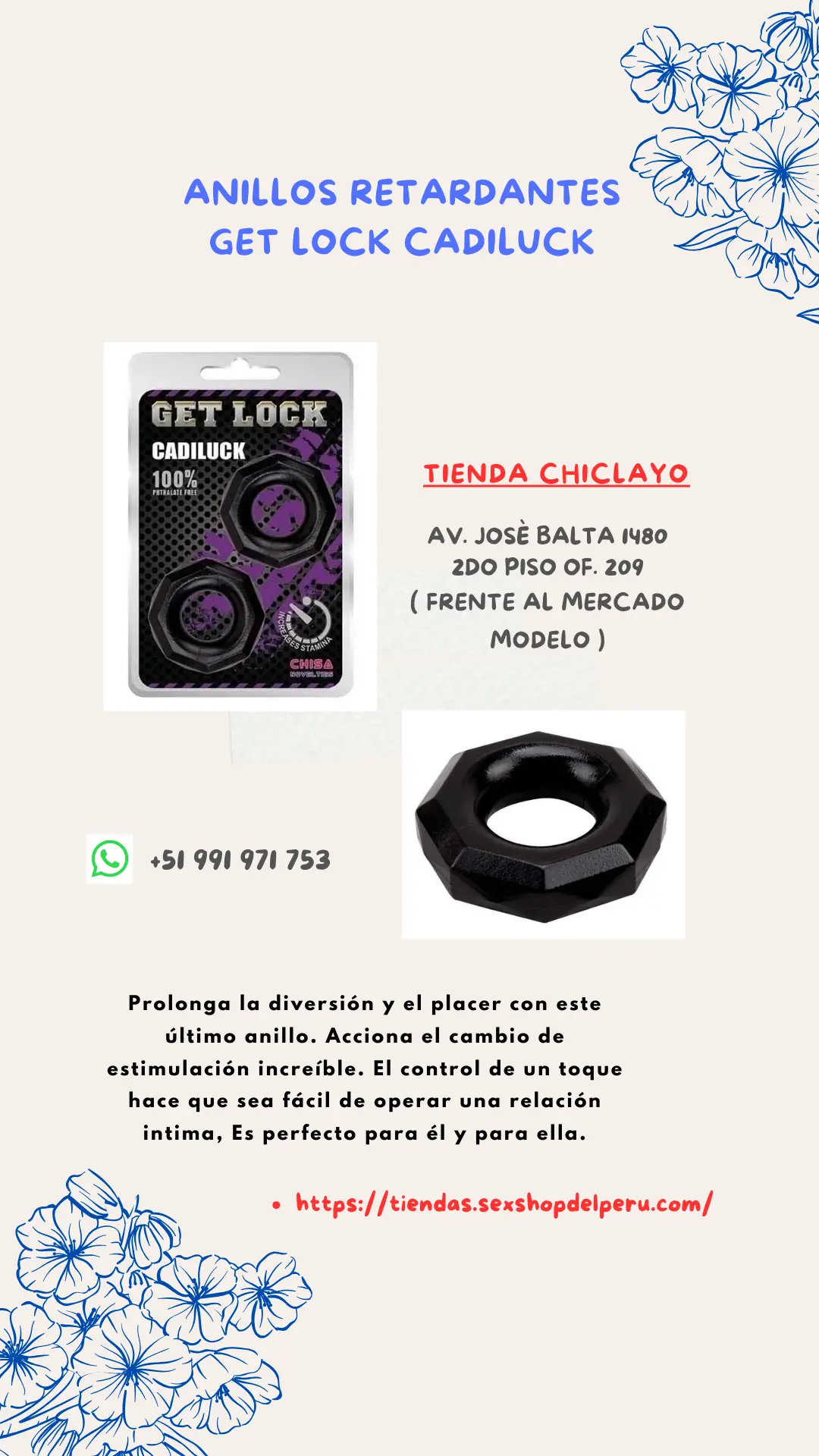 ANILLOS RETARDANTES GET LOCK CADILUCK