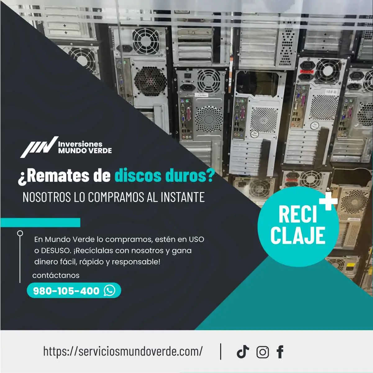TIENES DISCOS DUROS ANTIGUOS LO COMPRAMOS 