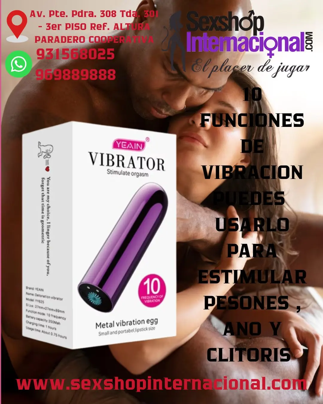 YEAIN VIBRATOR STIMULATE ORGASM - SENSACIONES UNICAS