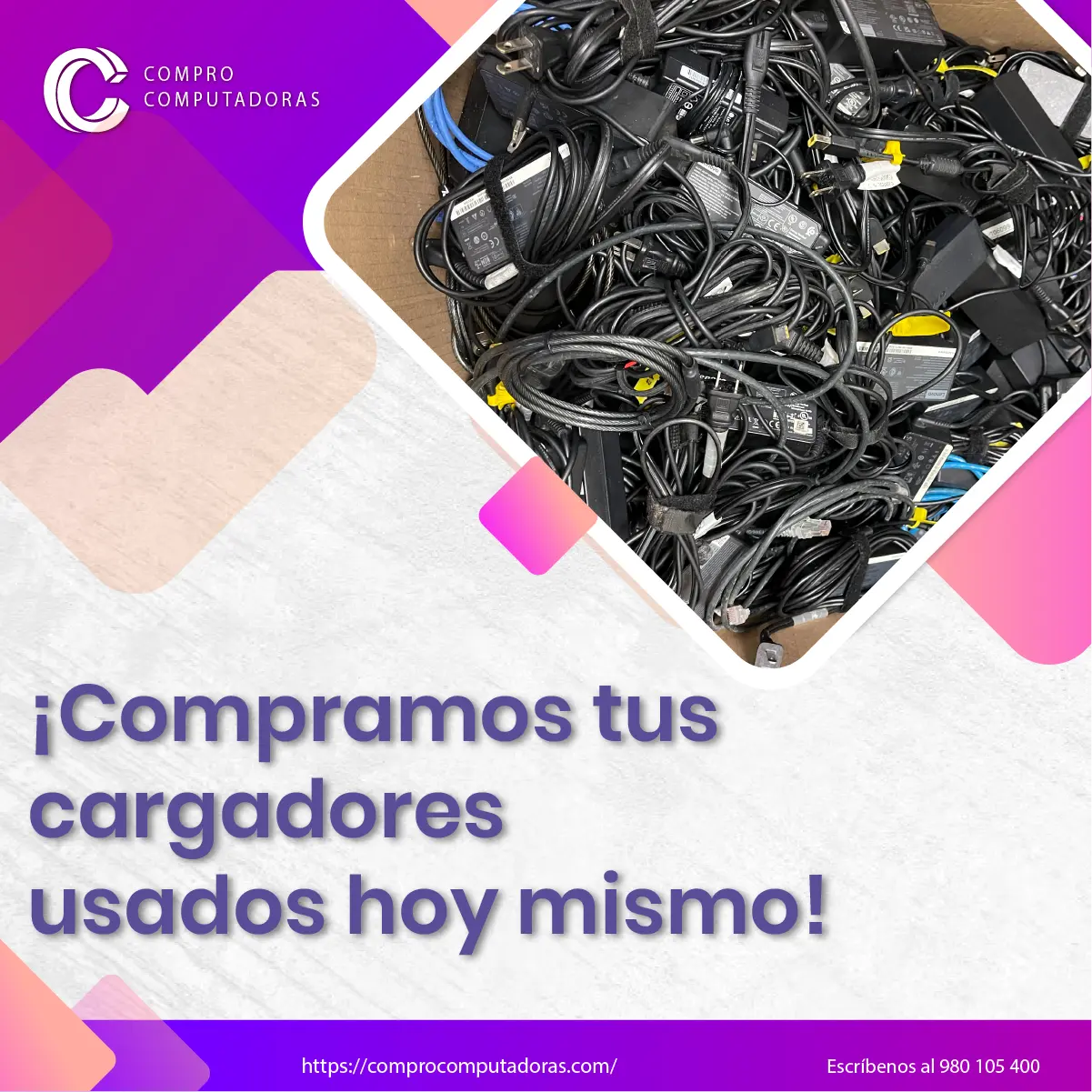 TIENES CARGADORES QUE NO USAS LO COMPRAMOS 