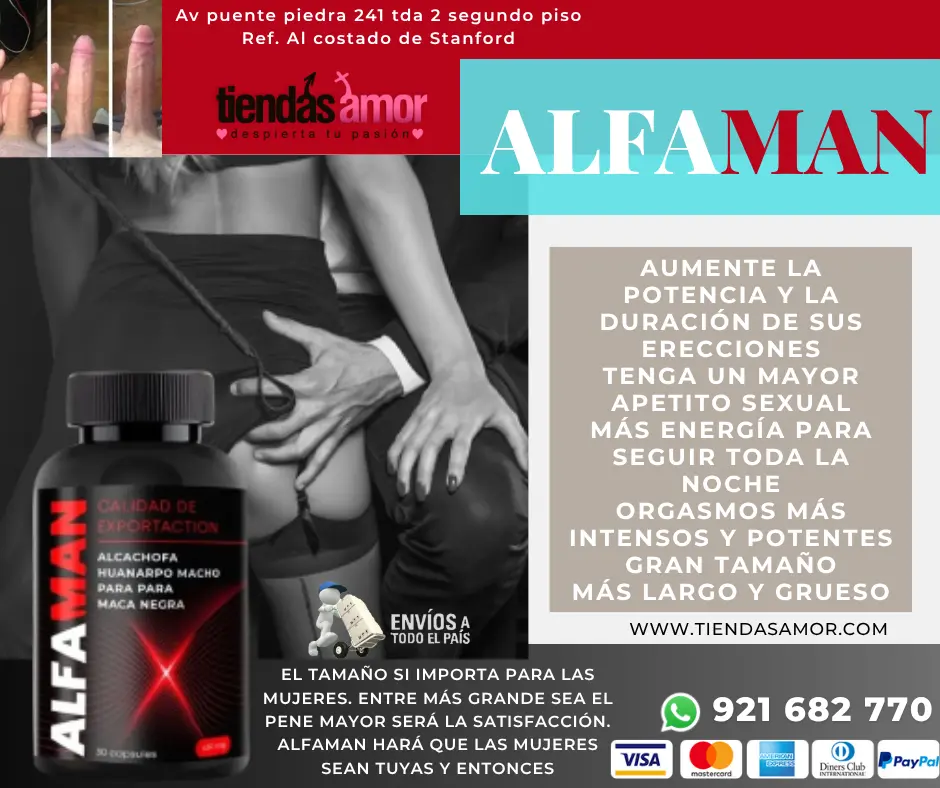 Alfaman Crecimiento del pene hasta 3 pulgadas Aumento 