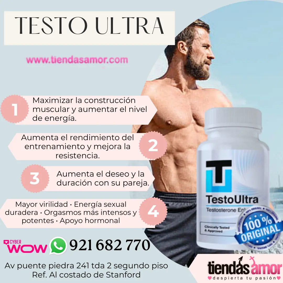 Testo Ultra Potenciador de Testosterona Aumenta el deseo 