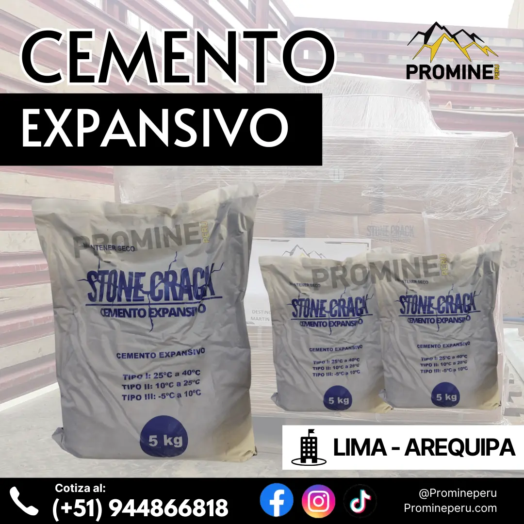 Cemento Expansivo Fractura Controlada sin Explosivos