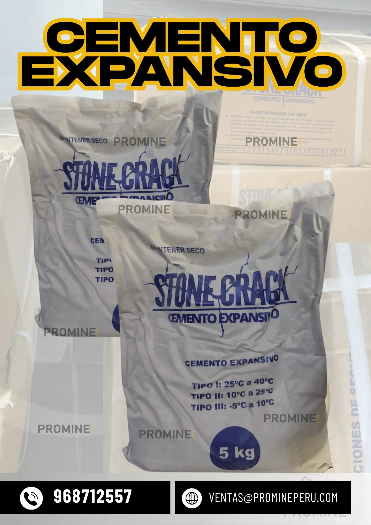CEMENTO EXPANSIVO STONE CRACK