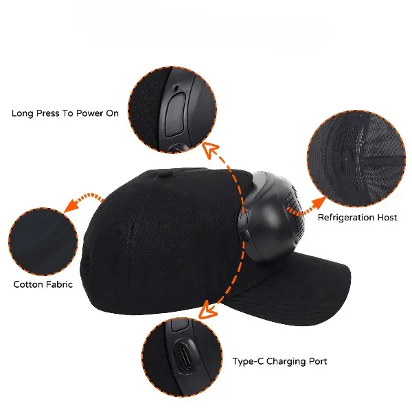  Sombrero creativo con aire acondicionado 