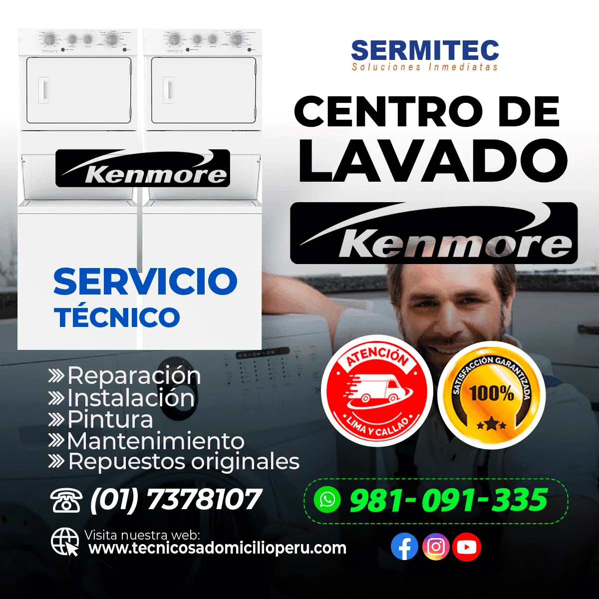 Reparación de Lavadoras KENMORE 981091335 Calidad garantizad