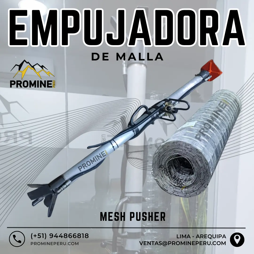 Empujador de mallas Zonas de minería 