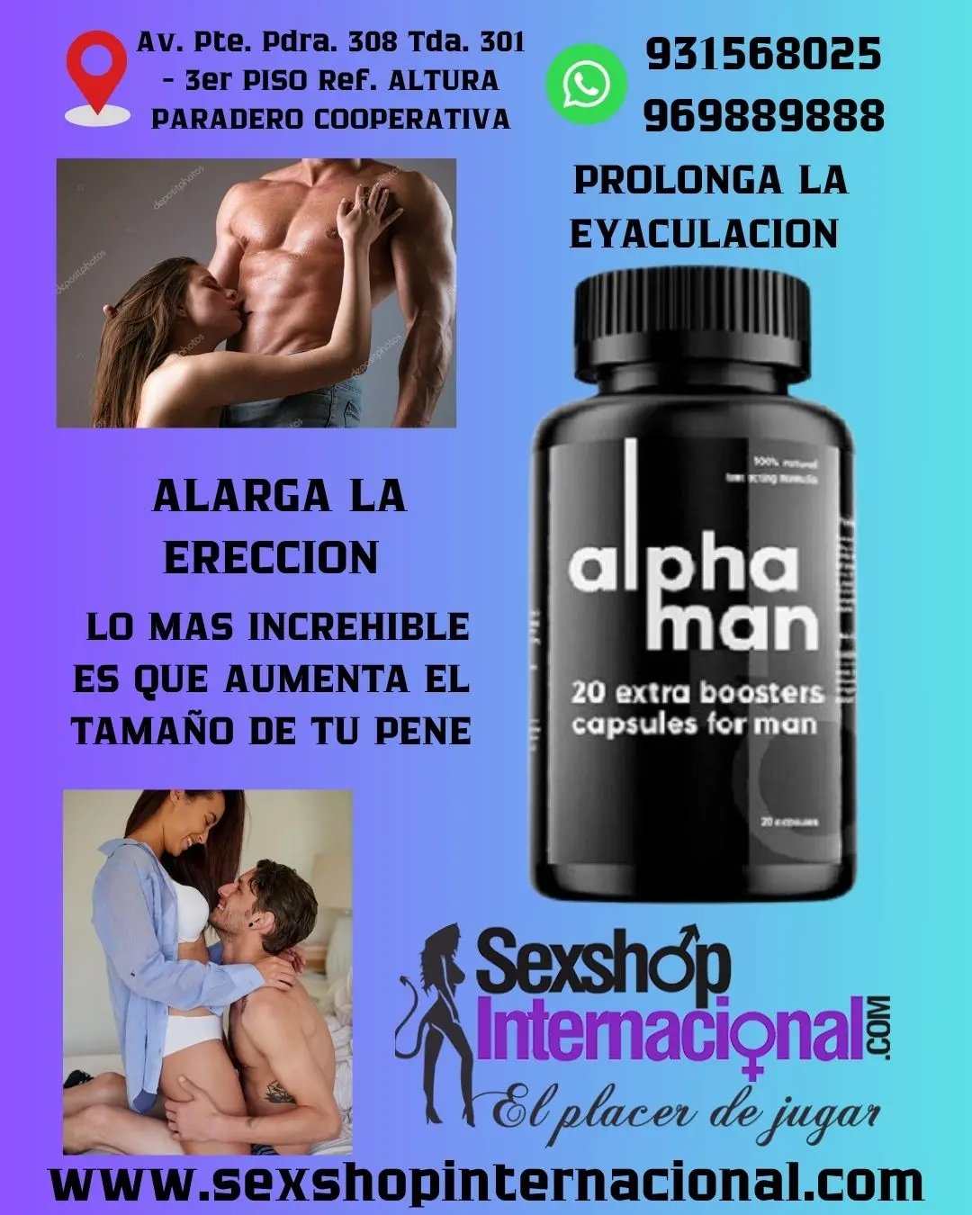 ALPHAMAN 20 CAPS INCREMENTA EL TAMAÑO DEL PENE 