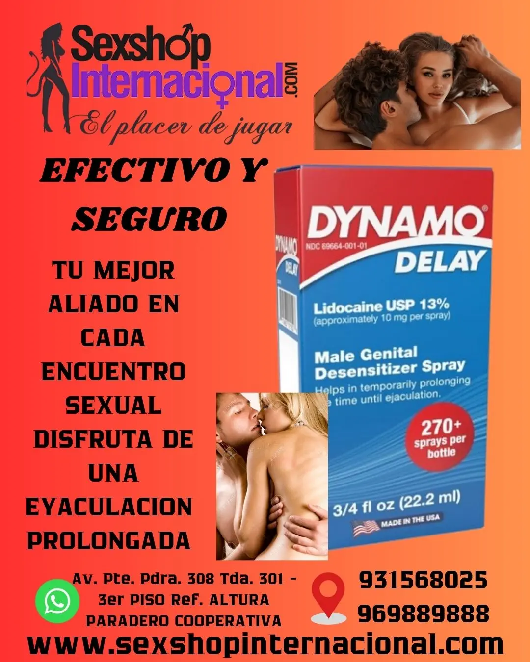 DYNAMO DELAY PREVIENE LA EYACULACION PRECOZ 
